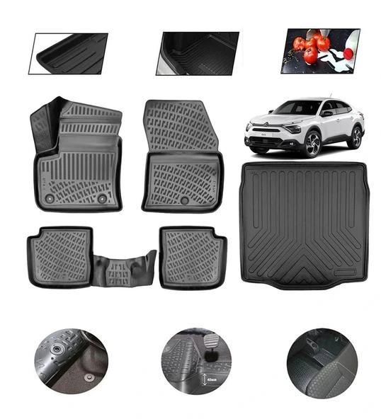 Citroen C4X (Elektrikli) 2023 Model 4D Bagaj Paspas Set ürün görseli 1
