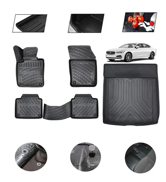 Volvo S90 2025 Model 4D Bagaj Paspas Set ürün görseli 1