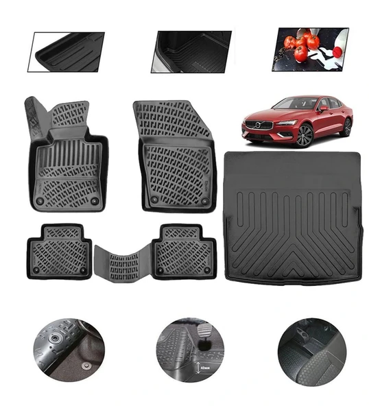 Volvo S60 2024 Model 4D Bagaj Paspas Set ürün görseli 1