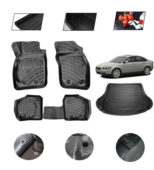 Volvo S40 2010 Model 4D Bagaj Paspas Set ürün görseli 1