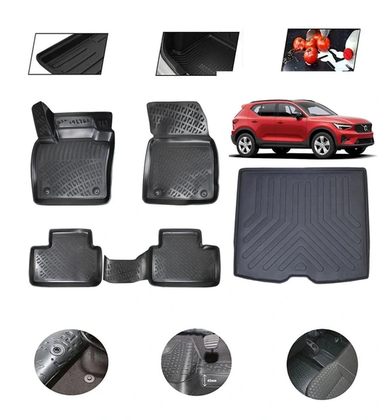 Volvo XC60 2018 Model 4D Bagaj Paspas Set ürün görseli 1