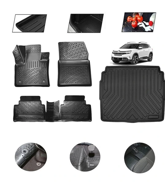 Citroen C5 Aircross 2019 Model 4D Bagaj Paspas Set ürün görseli 1