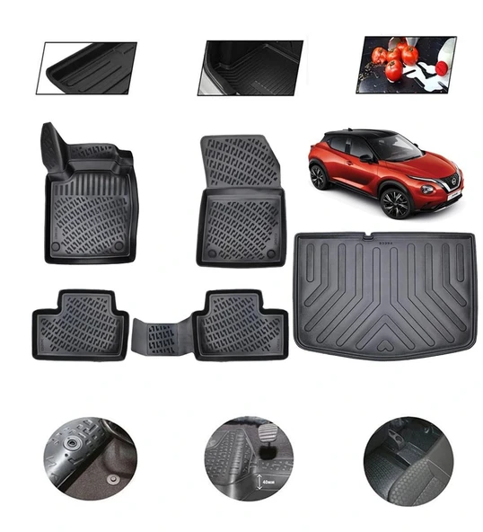 Nissan Juke 2023 Model 4D Bagaj Paspas Set ürün görseli 1