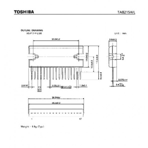 TOSHIBA TA8215H / L Entegre Devre - Resim 2
