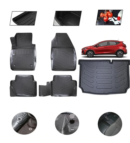 Ford Fiesta 2020 Model 4D Bagaj Paspas Set ürün görseli 1