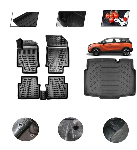 Opel Crossland 2024 Model 4D Bagaj Paspas Set ürün görseli 1