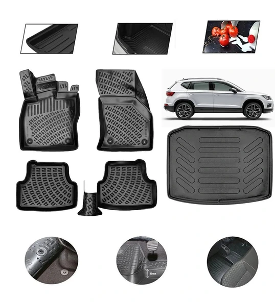 Seat Ateca 2020 Model 4D Bagaj Paspas Set ürün görseli 1