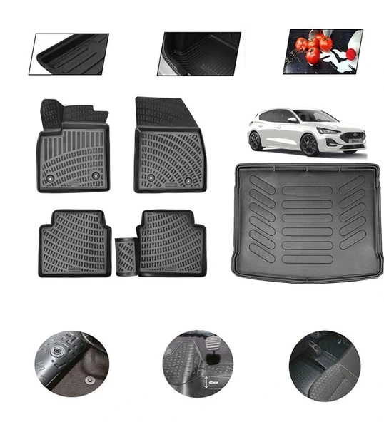 Ford Focus HB Tamir Kitli 2023 Model 4D Bagaj Paspas Set ürün görseli 1