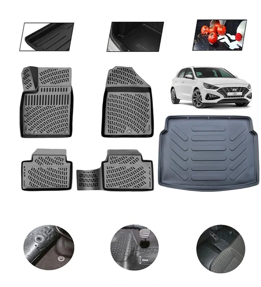Hyundai i30 2022 Model 4D Bagaj Paspas Set ürün görseli 1