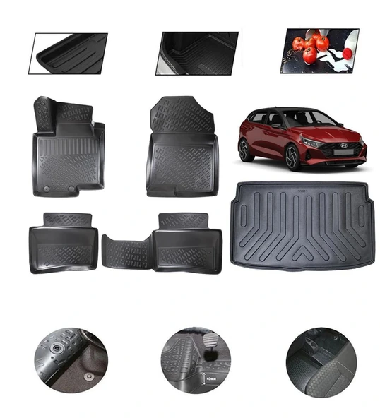 Hyundai İ20 Jump Style 2021 Model 4D Bagaj Paspas Set ürün görseli 1