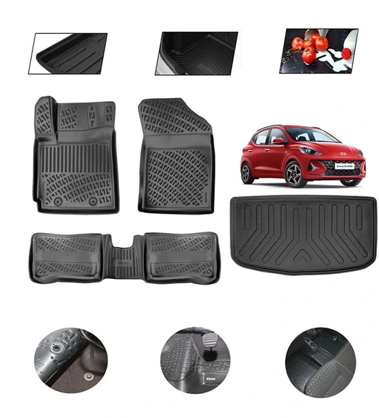Hyundai İ10 2021 Model 4D Bagaj Paspas Set ürün görseli 1