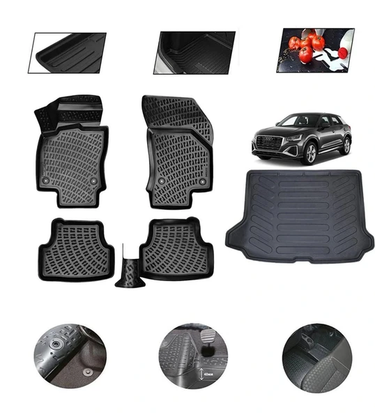 Audi Q2 2024 Model 4D Bagaj Paspas Set ürün görseli 1