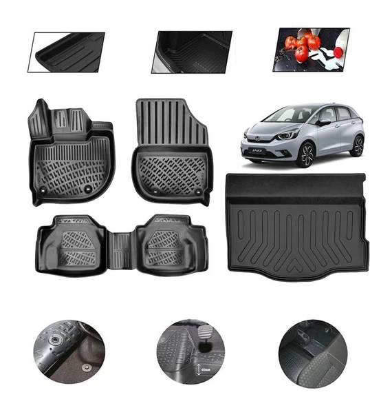 Honda Jazz Crosstar 2021 Model 4D Bagaj Paspas Set ürün görseli 1