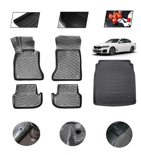 Bmw 5 Serisi F10 2015 Model 4D Bagaj Paspas Set ürün görseli 1