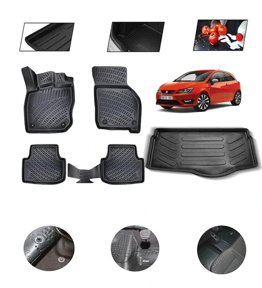 Seat İbiza 2019 Model 4D Bagaj Paspas Set ürün görseli 1