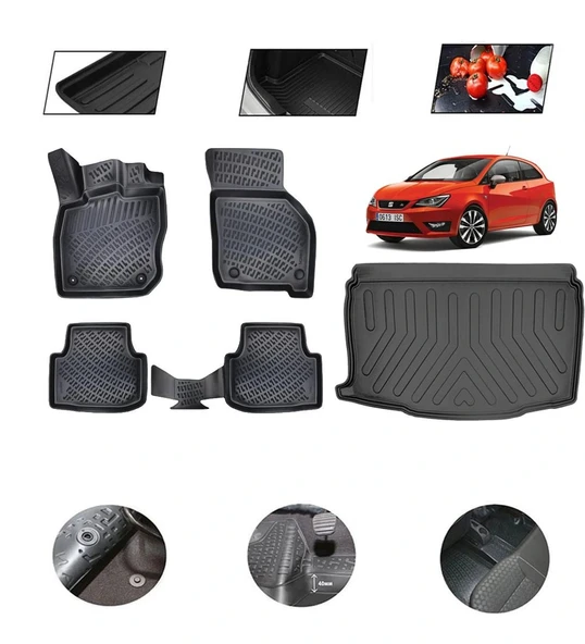 Seat İbiza 2025 Model 4D Bagaj Paspas Set ürün görseli 1