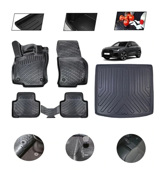 Audi Q3 2025 Model 4D Bagaj Paspas Set ürün görseli 1