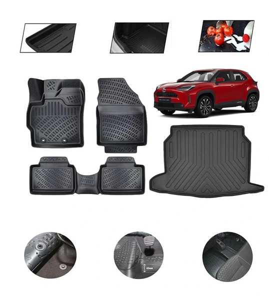 Toyota Yaris Cross 2023 Model 4D Bagaj Paspas Set ürün görseli 1