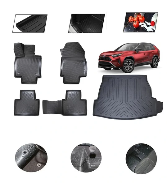 Toyota RAV4 2020 Model 4D Bagaj Paspas Set ürün görseli 1