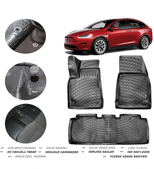 Tesla Model X 2015 Model 4D Paspas ürün görseli 1