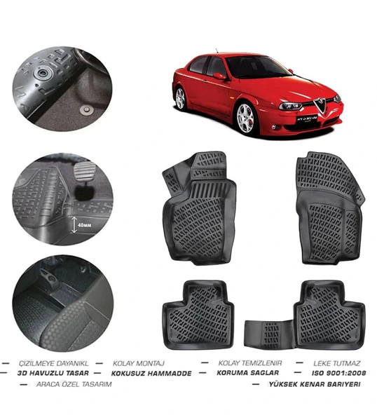 Alfa Romeo 156 1998 Model 4D Paspas ürün görseli 1