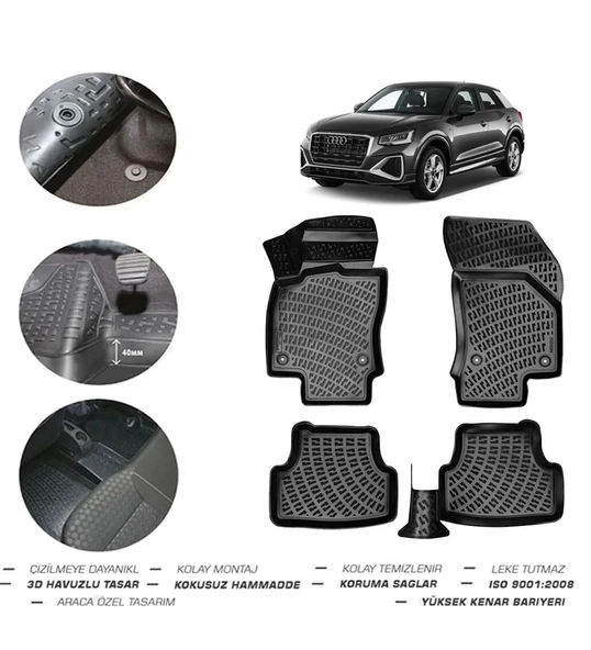 Audi Q2 2017 Model 4D Paspas ürün görseli 1