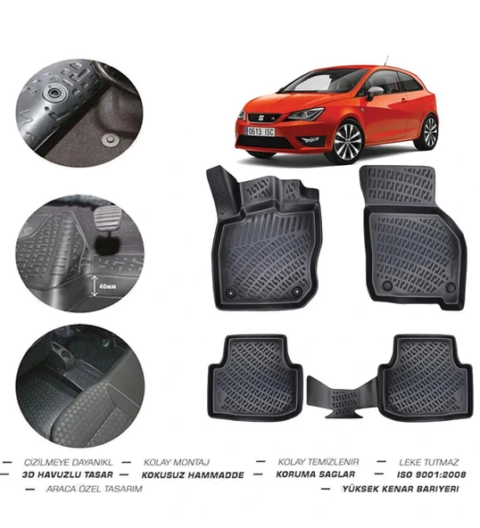Seat İbiza 2023 Model 4D Paspas ürün görseli 1