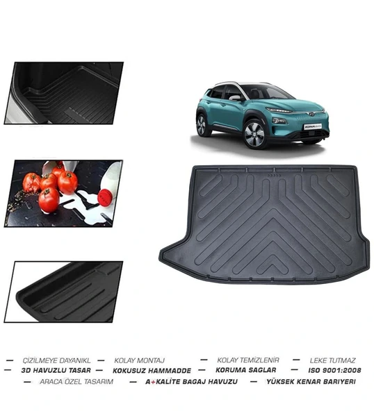 Hyundai Kona (Tek Cepli) Elektrikli 2023 Model Bagaj Havuzu ürün görseli 1