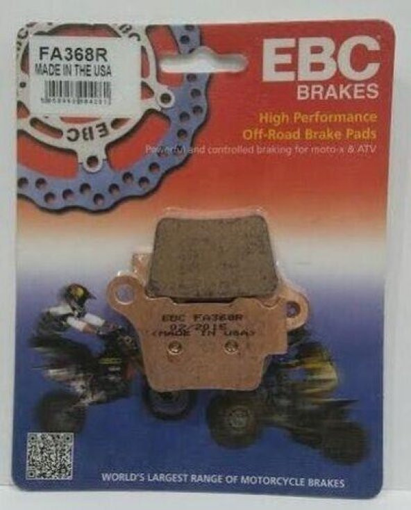 Ebc Fa368R 2004-2017 KTM 125 EXC Uyumlu Arka Fren Balatası Sinterli Balata ürün görseli 1