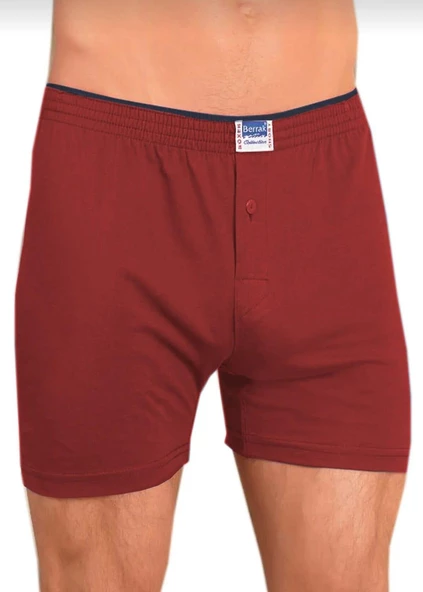 BERRAK 1099 ERKEK PENYE BOXER ŞORT 3 ADET  BORDO 3XL ürün görseli 1