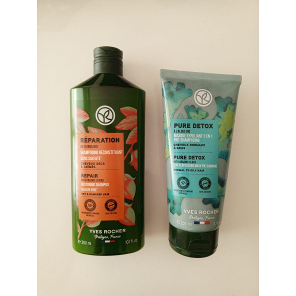 ONARICI PREBİYOTİK ŞAMPUAN VE YAĞLI SAÇLAR İÇİN (PURE DETOX) ARINDIRICI 2si1 ARADA PEELİNG VE MASKE ürün görseli 1
