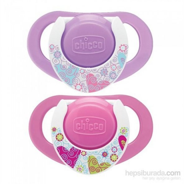Chicco Physio Kauçuk Emzik Kız 4 ay+ 2Li ürün görseli 1