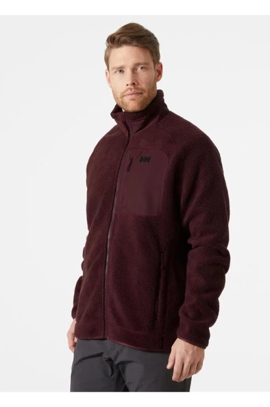 Helly Hansen Panorama Pile Block Jacket Erkek Bordo Polar HHA.49460.HHA.658 ürün görseli 1