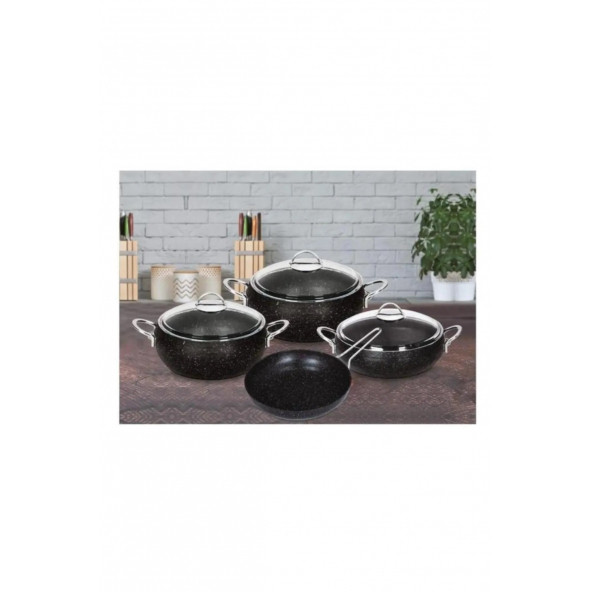 CVS DN 20008 7 PARÇA GRANİT TENCERE SETİ-METAL KULP DN-20008-M ürün görseli 1