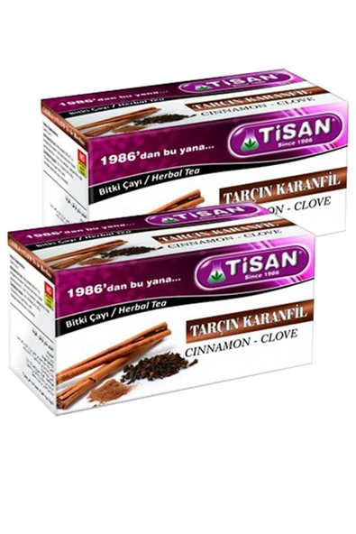 Tarçın Karanfil Çatı 2 Paket Tisan Sallama Bardak Poşet Çay Tarçın Karanfil Çay 2 Kutu ürün görseli 1