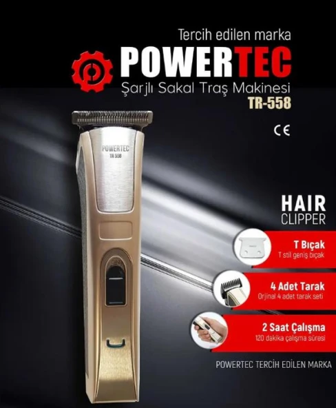Powertec TR-558 Sakal Tıraş Makinesi ürün görseli 1