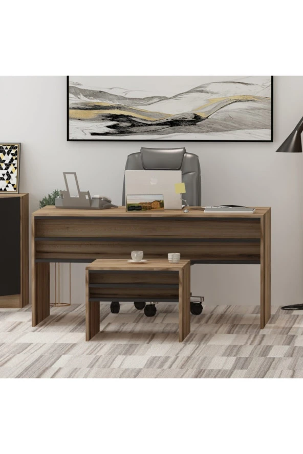 Givayo Mobilya Orion Ofis Takımı Çırağan Antrasit - Resim 4