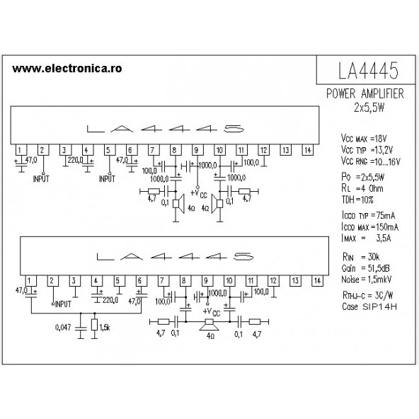 LA4445, ZIP-12 Entegre Devre - Resim 2