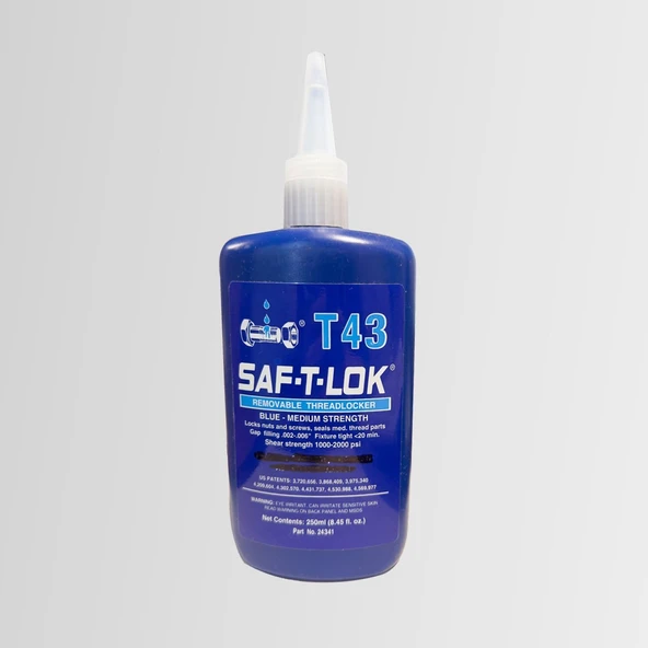 SAF-T-LOK T43 - Orta Mukavemetli - Civata Sabitleyici 250 ML ürün görseli 1