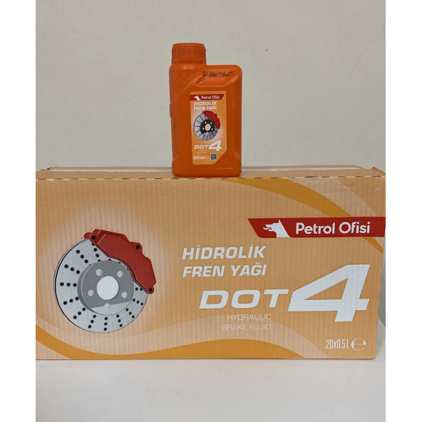 Petrol Ofisi DOT 4 Hidrolik Fren Yağı 400 ml x 20 Adet (2025 üretim) ürün görseli 1
