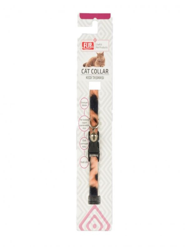 Flip Zilli Elegance Leopar Ayarlanabilir Kedi Boyun Tasması Karışık Renk 1 ADET ürün görseli 1