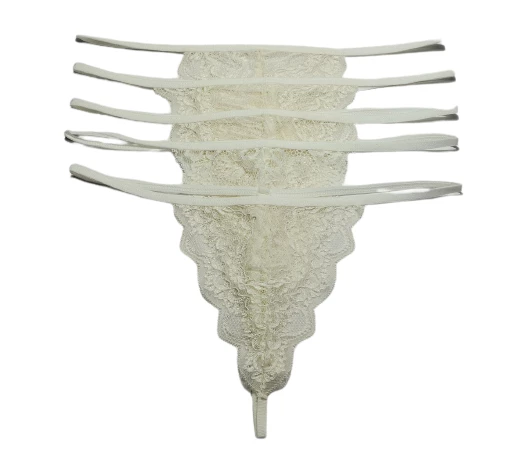 ASM1236 Kadın 5 Li Ekru Dantel Çağırıcı İsteğim String ürün görseli 1