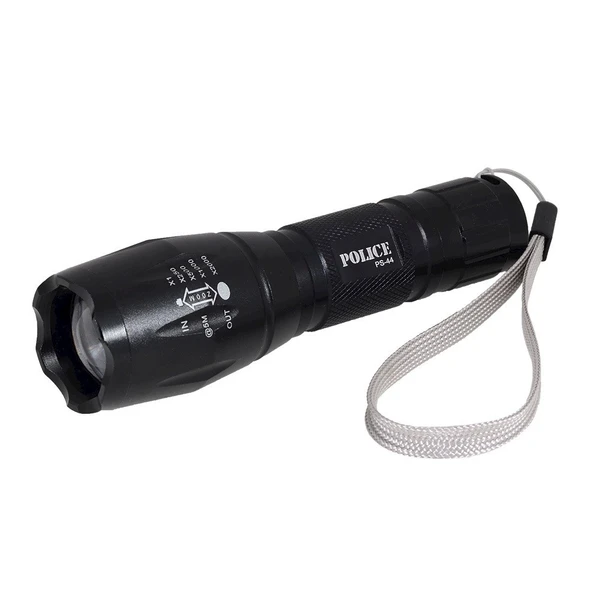 Police PS-44 CREE T6 LED Zoomlu Şarj Edilebilir El Feneri 18650 Pil Dahil ürün görseli 1