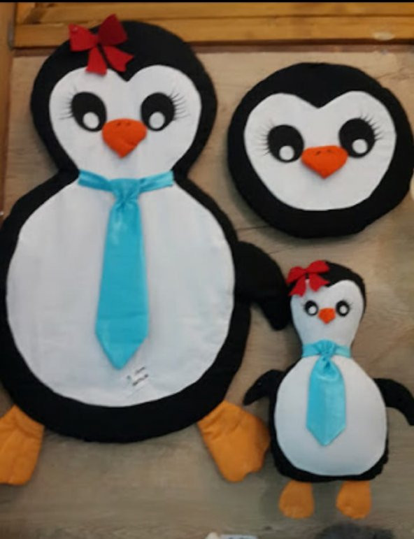 Penguen Alt Açma Takımı Organik Bez Oyuncak ürün görseli 1
