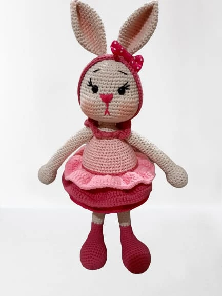 Şaşkın Tavşan Amigurumi Organik Oyuncak ürün görseli 1