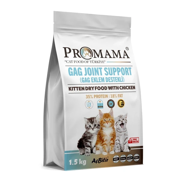 Promama Tavuklu GAG Eklem Destekli Yavru Kedi Maması Açbitir 1,5 KG 452777 ürün görseli 1