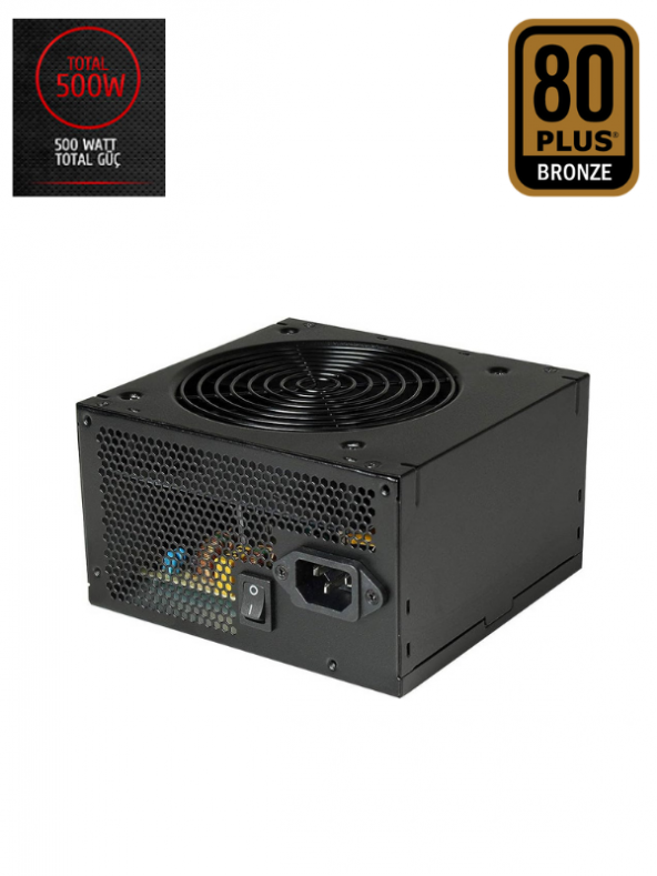 XASER 500W 80+ Plus Bronze Power Supply Pc Güç Kaynağı ürün görseli 1