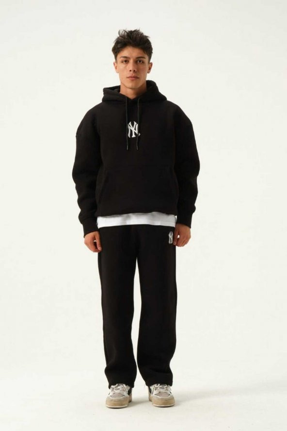 UNISEX NEW YORK BASKILI 3 İPLİK EŞOFMAN TAKIMI ürün görseli 1