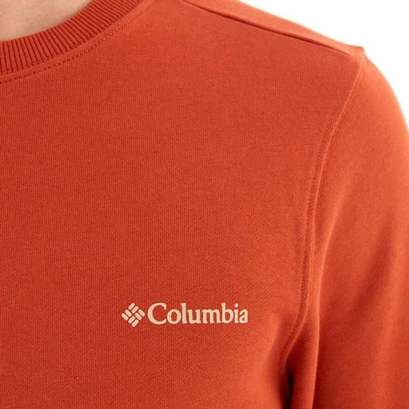 Columbia M Basic Crew Erkek Sweatshirt Turuncu CS0204-636 - Resim 5