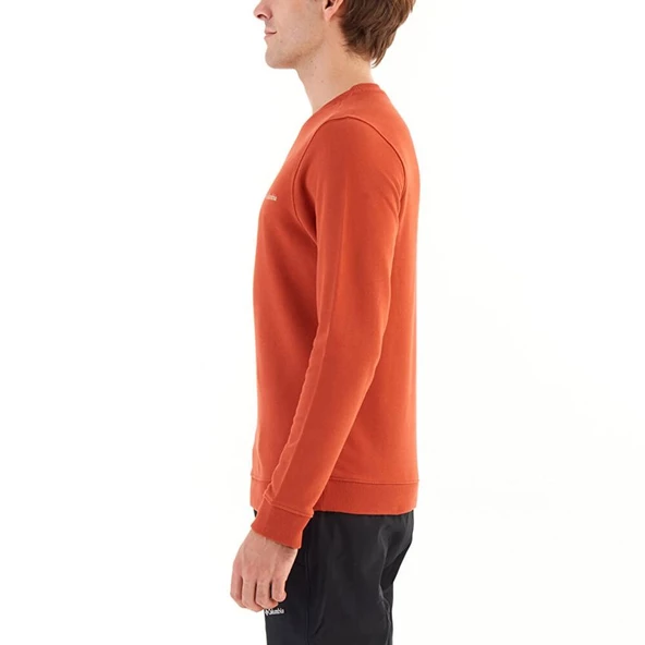 Columbia M Basic Crew Erkek Sweatshirt Turuncu CS0204-636 - Resim 3